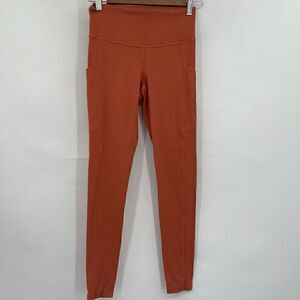 Prana Brown Pockets High Waisted Training Skinny Leggings Size XS